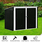  - Horizontal Storage Shed 68 Cubic Feet for Garbage Cans - Outdoor Style Company