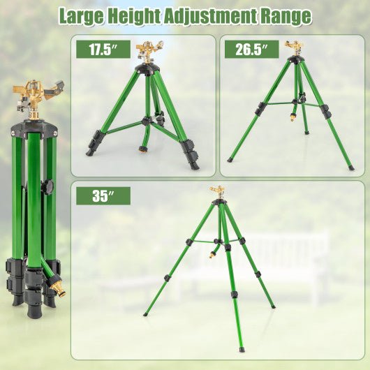  - Impact Sprinkler on Tripod Base Set of 2 with 360 Degree Rotation - Outdoor Style Company