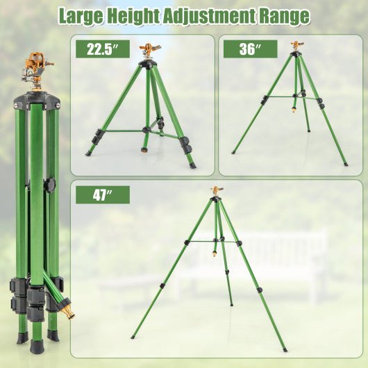  - Impact Sprinkler on Tripod Base Set of 2 with 360 Degree Rotation - Outdoor Style Company