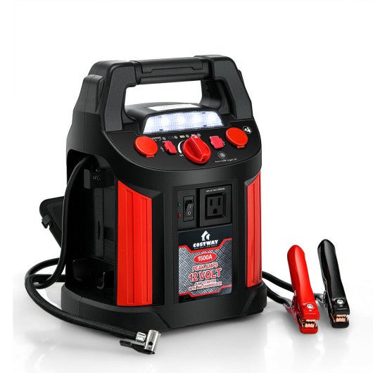  - Jump Starter Air Compressor Power Bank Charger with LED Light and DC Outlet - Outdoor Style Company