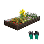  - Large Outdoor Metal Planter Box for Vegetable Fruit Herb Flower - Outdoor Style Company