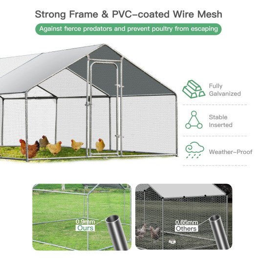  - Large Walk in Shade Cage Chicken Coop with Roof Cover - Outdoor Style Company