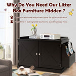  - Large Wooden Cat Litter Box Enclosure with the Storage Rack - Outdoor Style Company