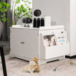  - Large Wooden Cat Litter Box Enclosure with the Storage Rack - Outdoor Style Company