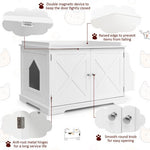  - Large Wooden Cat Litter Box Enclosure with the Storage Rack - Outdoor Style Company