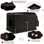  - Large Wooden Cat Litter Box Enclosure with the Storage Rack - Outdoor Style Company