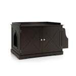  - Large Wooden Cat Litter Box Enclosure with the Storage Rack - Outdoor Style Company