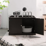  - Large Wooden Cat Litter Box Enclosure with the Storage Rack - Outdoor Style Company