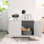  - Large Wooden Cat Litter Box Enclosure with the Storage Rack - Outdoor Style Company