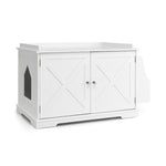  - Large Wooden Cat Litter Box Enclosure with the Storage Rack - Outdoor Style Company