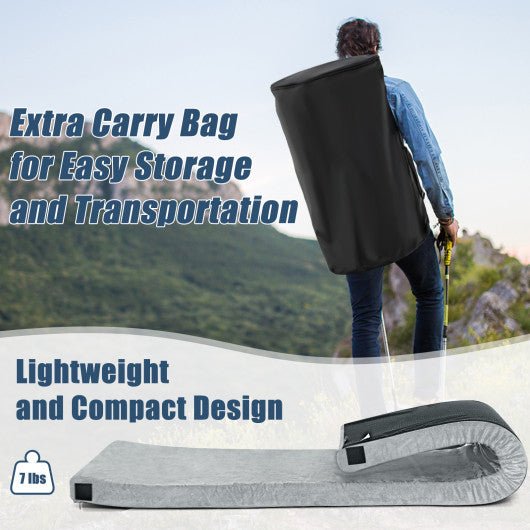  - Lightweight Portable Memory Camping Mattress with Carrying Bag - Outdoor Style Company