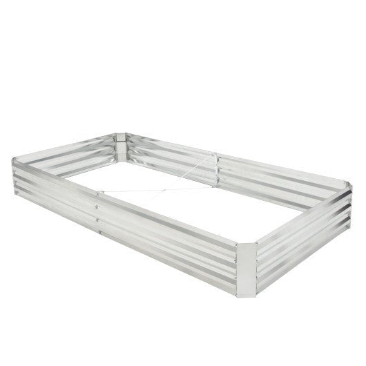  - Metal Galvanized Raised Garden Bed with Open - Ended Base - Outdoor Style Company