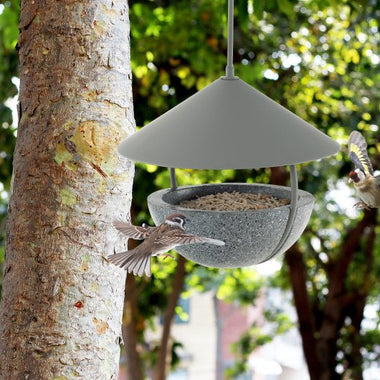  - Metal Hanging Bird Feeder and Bath with Weatherproof Dome - Outdoor Style Company