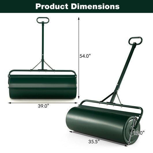  - Metal Lawn Roller with Detachable Gripping Handle - Outdoor Style Company