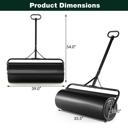  - Metal Lawn Roller with Detachable Gripping Handle - Outdoor Style Company