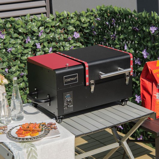  - Movable Pellet Grill and Smoker with Temperature Probe - Outdoor Style Company