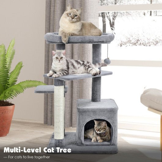  - Multi - layer Cat Tree with Perch and Hanging Ball - Outdoor Style Company