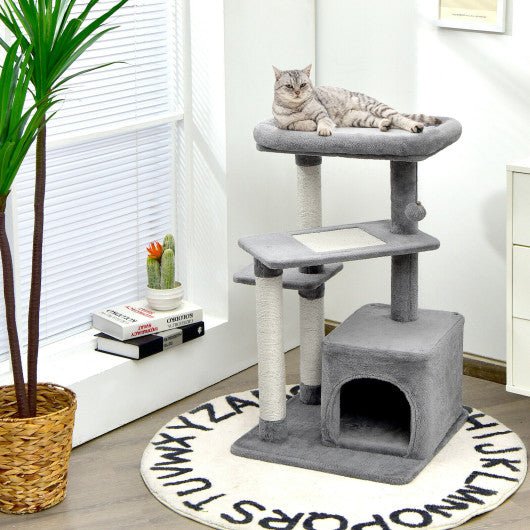  - Multi - layer Cat Tree with Perch and Hanging Ball - Outdoor Style Company