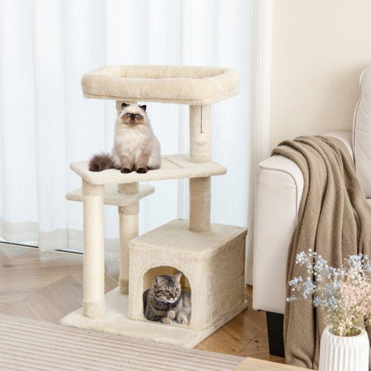  - Multi - layer Cat Tree with Perch and Hanging Ball - Outdoor Style Company