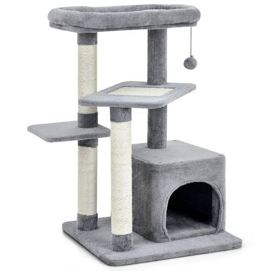  - Multi - layer Cat Tree with Perch and Hanging Ball - Outdoor Style Company