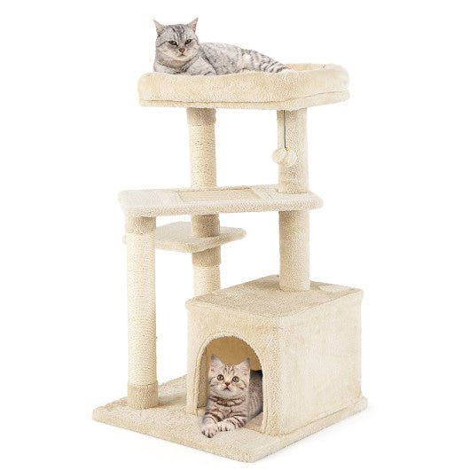  - Multi - layer Cat Tree with Perch and Hanging Ball - Outdoor Style Company