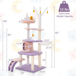  - Multi - level Cat Tower with Sisal Covered Scratching Posts - Outdoor Style Company