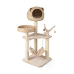  - Multi - Level Cat Tree with Condo Hammock and Rotatable Hanging Balls - Outdoor Style Company