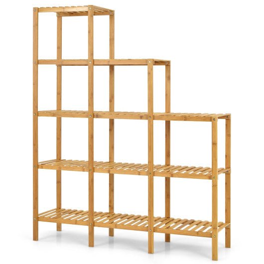  - Multifunctional Bamboo Shelf Display Organizer - Outdoor Style Company