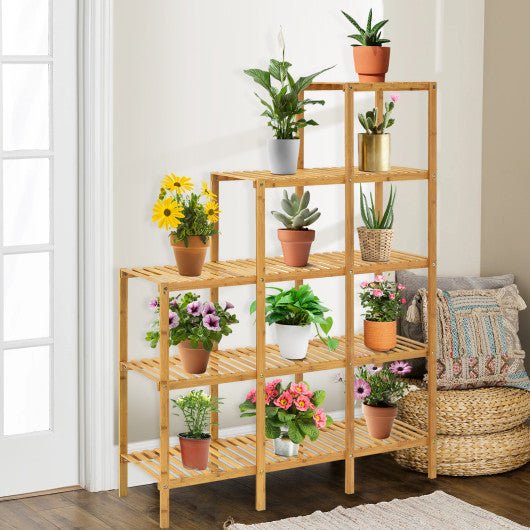  - Multifunctional Bamboo Shelf Display Organizer - Outdoor Style Company