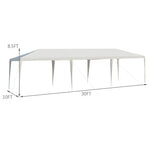 10 x 30 Feet Gazebo Canopy Tent with Connection Stakes and Wind Ropes