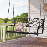  - Outdoor 2 - Person Metal Porch Swing Chair with Chains - Outdoor Style Company