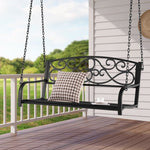  - Outdoor 2 - Person Metal Porch Swing Chair with Chains - Outdoor Style Company