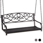  - Outdoor 2 - Person Metal Porch Swing Chair with Chains - Outdoor Style Company