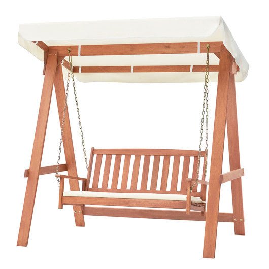  - Outdoor 2 - Seat Swing Bench w/ith A Frame and Sturdy Metal Hanging Chainsx - Outdoor Style Company