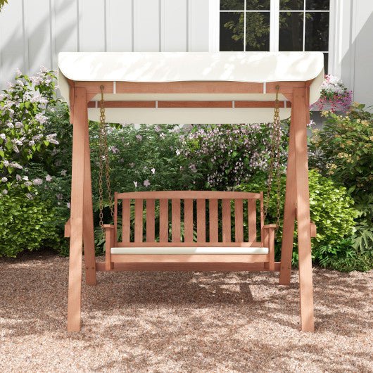  - Outdoor 2 - Seat Swing Bench w/ith A Frame and Sturdy Metal Hanging Chainsx - Outdoor Style Company