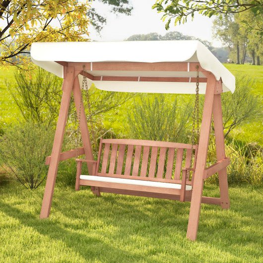  - Outdoor 2 - Seat Swing Bench w/ith A Frame and Sturdy Metal Hanging Chainsx - Outdoor Style Company