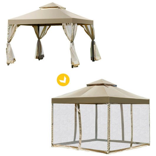  - Outdoor 2 - Tier 10 Feet x 10 Feet Screw - free Structure Shelter Gazebo Canopy - Outdoor Style Company