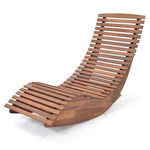  - Outdoor Acacia Wood Rocking Chair with Widened Slatted Seat and High Back - Outdoor Style Company