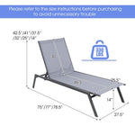  - Outdoor Adjustable Chaise Lounge Chair with Lay Flat Position and Quick - Drying Fabric - Outdoor Style Company