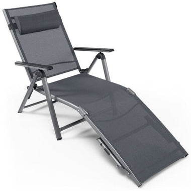  - Outdoor Aluminum Chaise Lounge Chair with Quick - Drying Fabric - Outdoor Style Company