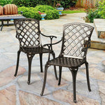  - Outdoor Aluminum Dining Set of 2 Patio Bistro Chairs - Outdoor Style Company