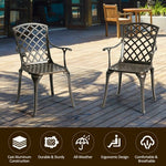  - Outdoor Aluminum Dining Set of 2 Patio Bistro Chairs - Outdoor Style Company