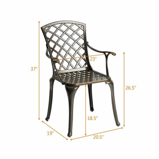  - Outdoor Aluminum Dining Set of 2 Patio Bistro Chairs - Outdoor Style Company