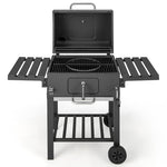  - Outdoor BBQ Charcoal Grill with 2 Foldable Side Table and Wheels - Outdoor Style Company