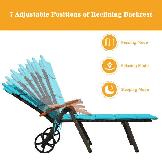  - Outdoor Chaise Lounge Chair Rattan Lounger Recliner Chair - Outdoor Style Company