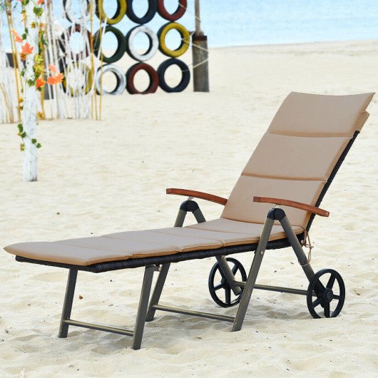  - Outdoor Chaise Lounge Chair Rattan Lounger Recliner Chair - Outdoor Style Company