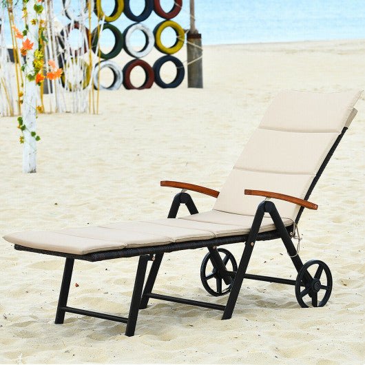  - Outdoor Chaise Lounge Chair Rattan Lounger Recliner Chair - Outdoor Style Company