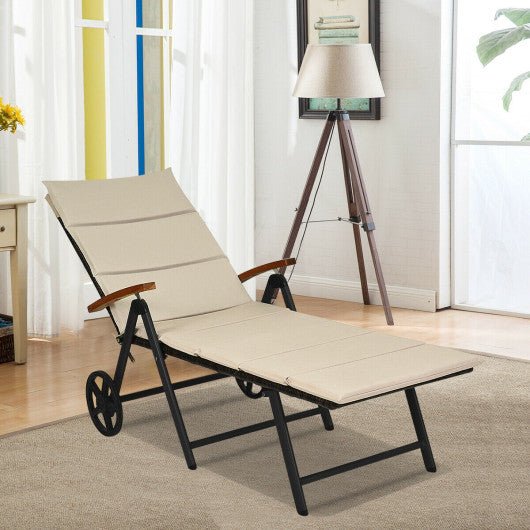  - Outdoor Chaise Lounge Chair Rattan Lounger Recliner Chair - Outdoor Style Company