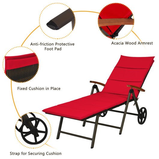  - Outdoor Chaise Lounge Chair Rattan Lounger Recliner Chair - Outdoor Style Company