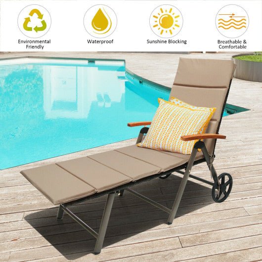  - Outdoor Chaise Lounge Chair Rattan Lounger Recliner Chair - Outdoor Style Company